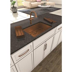 Whitehaus Collection Kitchen Faucet with Pull-Down Sprayer - Copper