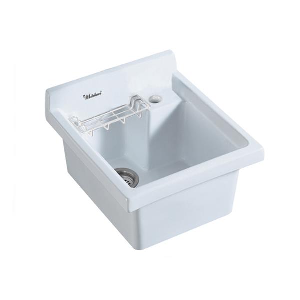 Whitehaus Collection Single Bowl Dropin Utility Sink White WH47453 RONA
