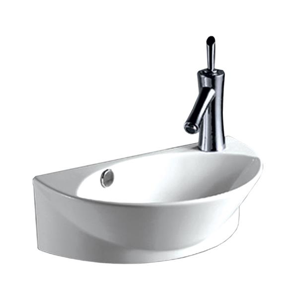 Whitehaus Collection Small Wall Mount Bathroom Sink - White