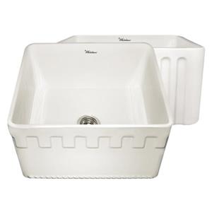 Whitehaus Collection Front Apron Fireclay Sink - 20-in - Off-White