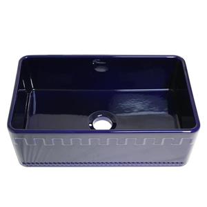 Whitehaus Collection Front Apron Fireclay Sink - 30-in - Blue