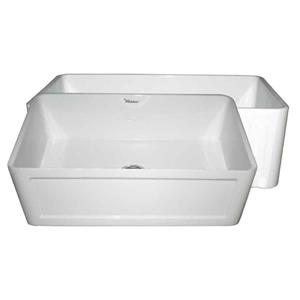 Whitehaus Collection Front Apron Fireclay Sink - 30-in - White