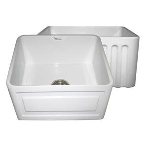 Whitehaus Collection Front Apron Fireclay Sink - 20-in - White