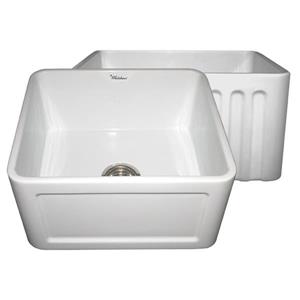 Whitehaus Collection Front Apron Fireclay Sink - 20-in - White