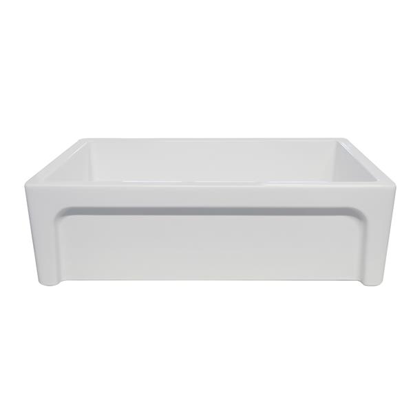 Whitehaus Collection Front Apron Fireclay Sink - 33-in - White ...