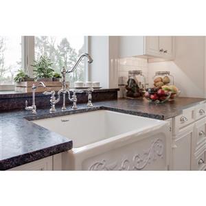 Whitehaus Collection Front Apron Fireclay Sink - 33-in - White