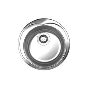 Whitehaus Collection Large Round Drop-in Sink - Stainless steel