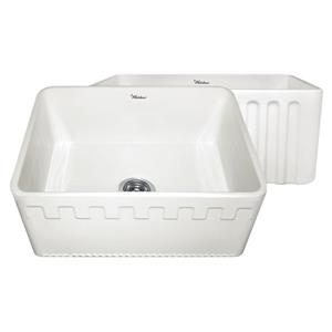 Whitehaus Collection Front Apron Fireclay Sink - 24-in - Off-White