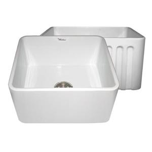 Whitehaus Collection Front Apron Fireclay Sink - 20-in - White