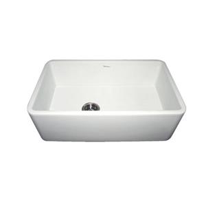 Whitehaus Collection Front Apron Fireclay Sink - 30-in - White