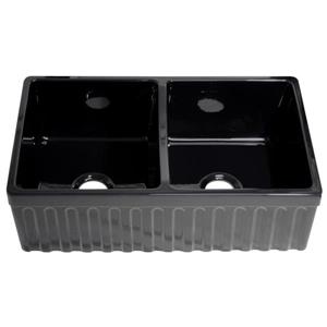 Whitehaus Collection Fireclay Kitchen Sink - 33-in - Black