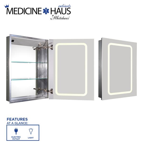 Whitehaus Collection Single Door Electric Medicine Cabinet Whkal7055 I Rona