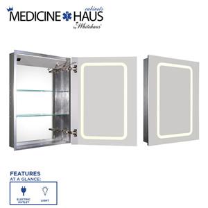 Whitehaus Collection Single Door Electric Medicine Cabinet