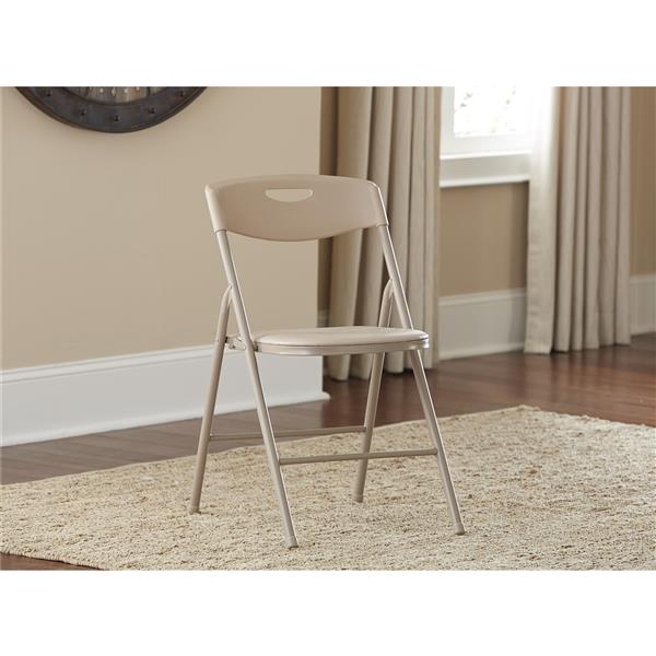 Cosco 5-Piece Folding Table and Chair Set - Beige