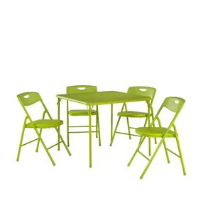 Cosco 5-Piece Folding Table and Chair Set - Green