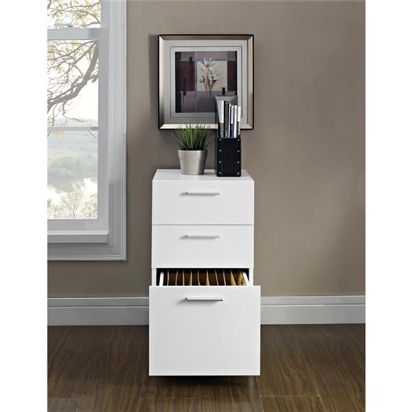 Ameriwood Industries Ameriwood Home Princeton Mobile File Cabinet 3 Drawers White 9531196 Rona