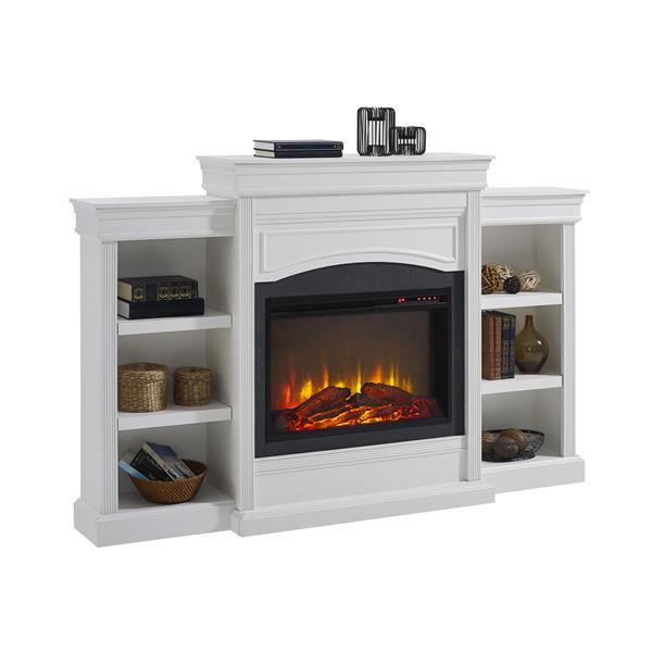 Ameriwood Home Lamont Mantel Electric Fireplace - White