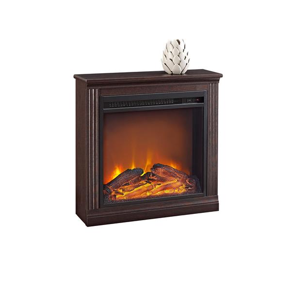 Ameriwood Home Bruxton Electric Fireplace - Cherry Brown
