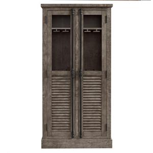 Ameriwood Home Sienna Park Beverage Cabinet - 2 Doors - Gray
