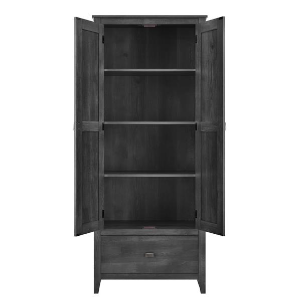 Armoire de rangement Farmington, 2 portes, gris, 71 po x 30 po