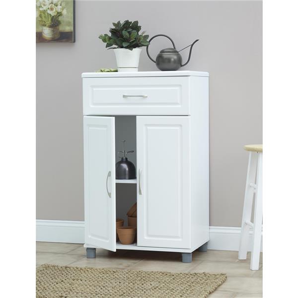 Ameriwood Home Kendall Storage Cabinet - 2 Doors and 1 Drawer - 24" - White