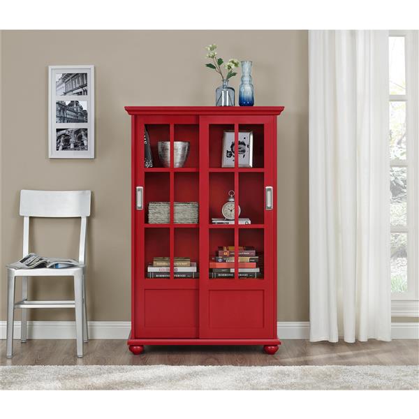 Ameriwood Home Aaron Lane Bookcase With, Bookcase With Glass Doors Target