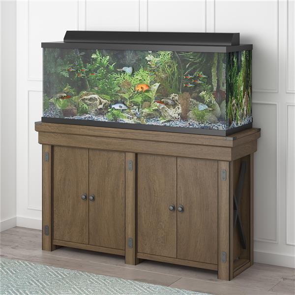 Support d'aquarium Wildwood, 55 gallons, gris rustique