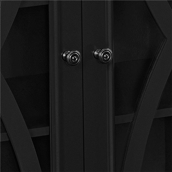 Ameriwood Home Ellington Accent Cabinet - 2 Doors - Black