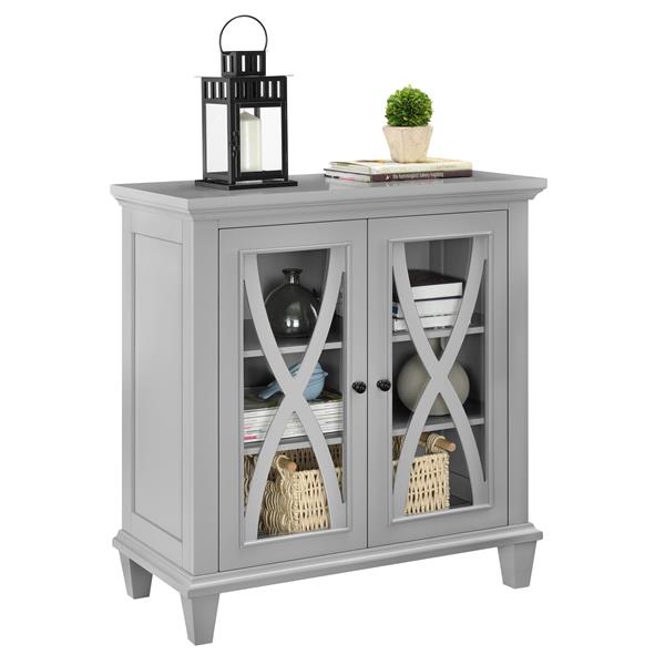Ameriwood Home Ellington Accent Cabinet - 2 Doors - Gray