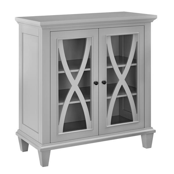 Ameriwood Home Ellington Accent Cabinet, Accent Cabinet With Glass Doors