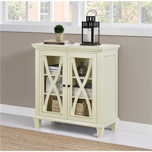 Ameriwood Home Ellington Accent Cabinet - 2 Doors - Ivory