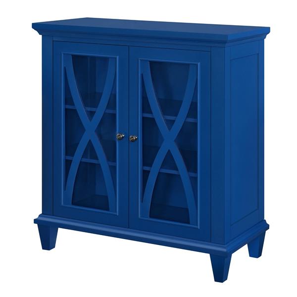 Ameriwood Home Ellington Accent Cabinet - 2 Doors - Blue