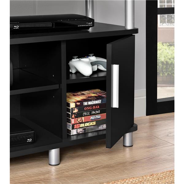 Ameriwood Home Carson TV Stand for TVs up to 50" 2 Doors Black