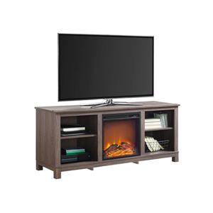 Ameriwood Home Edgewood TV Console with Fireplace for TVs up to 60" - Brown
