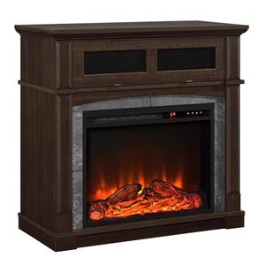 Ameriwood Home Thompson TV Stand with Electric Fireplace for TVs up to 37"