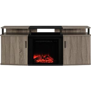 Ameriwood Home Carson Tv Cabinet with Electric Fireplace for TVs up to 70"