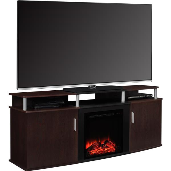 Ameriwood Home Carson Tv Stand with Electric Fireplace for TVs up to 70"