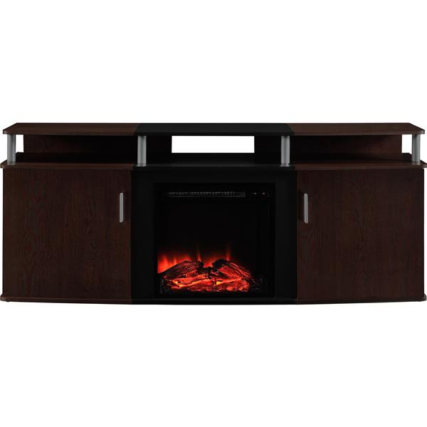 Ameriwood Home Carson Tv Stand with Electric Fireplace for TVs up to 70"
