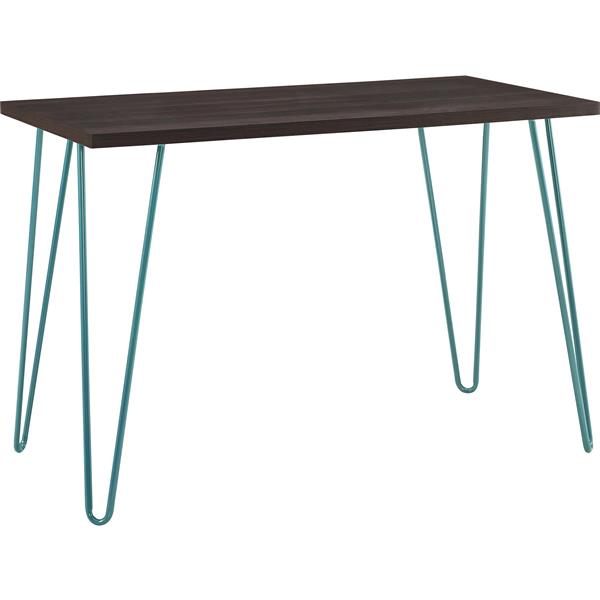 Ameriwood Home Owen Retro Desk - Espresso/Teal