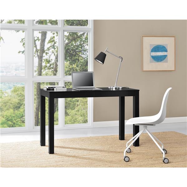 Ameriwood Home Large Parsons Desk with 2 Drawers - Black
