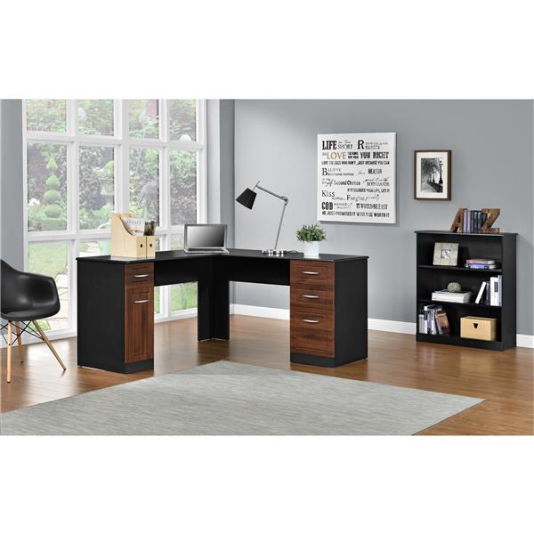 Ameriwood Home Avalon L Shaped Desk Black 9305296com Rona