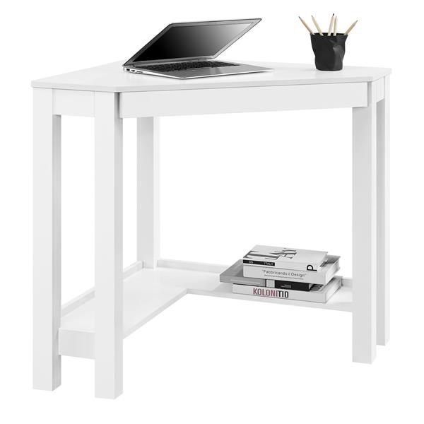 meuble bureau ordinateur blanc en coin GROSSI