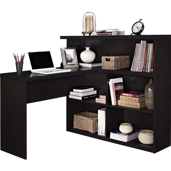 Ameriwood Home Trilium Way Sit Stand L Shaped Desk Espresso 9842096 Rona