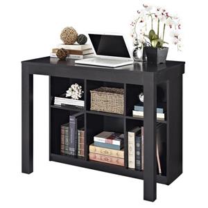 Bureau de travail Parsons avec rangement intégré, noir