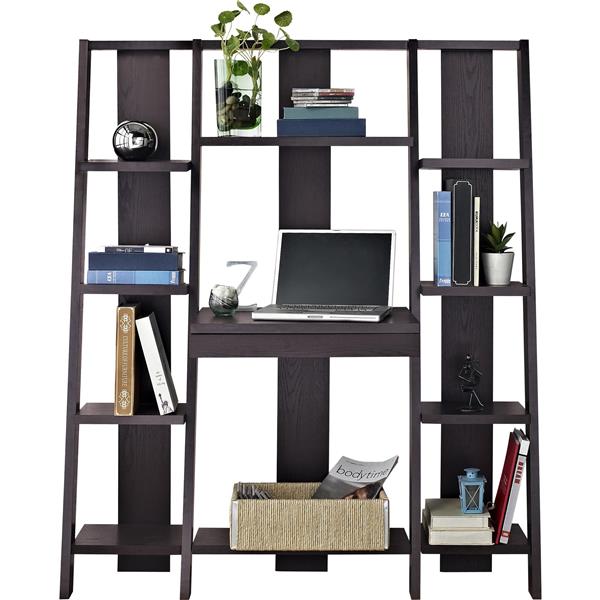 Ameriwood Home Tiffany Ladder Desk Bookcase Espresso 9802196 Rona