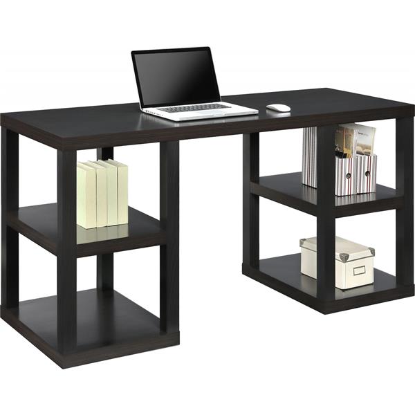 Ameriwood Home Bureau De Travail Parsons Avec Rangement Ouvert Espresso 9318496 Rona