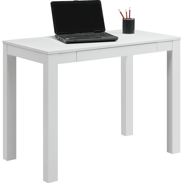 Ameriwood Home Parsons Desk With Drawer White 9178096 Rona