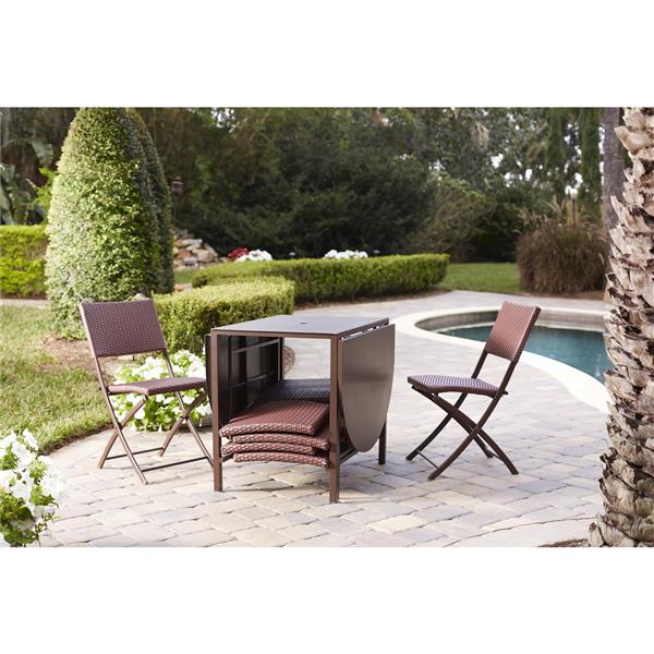 folding table and 6 chairs set