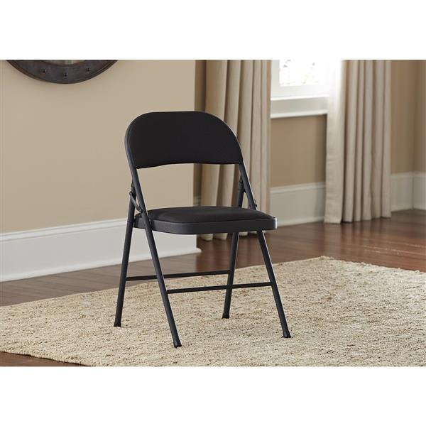 Cosco Fabric Folding Chair - Black - Set of 4