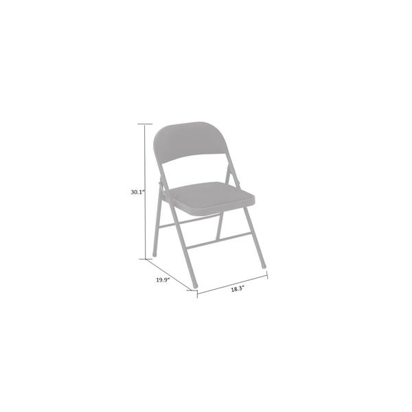 Cosco Fabric Folding Chair - Black - Set of 4